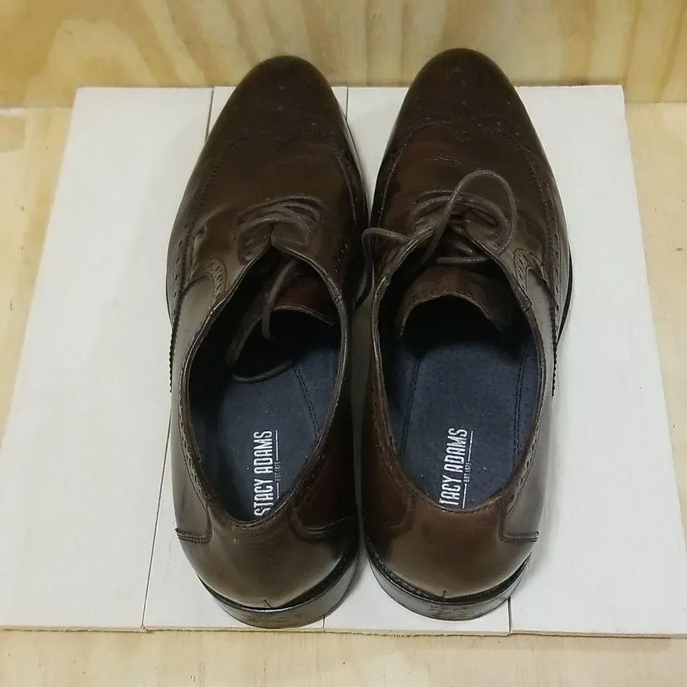 STACY ADAMS Brown Leather Oxford Shoes SIZE 14